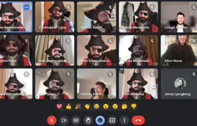 One of our many virtual team events