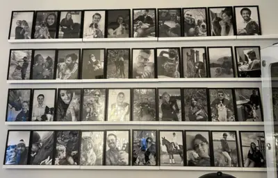 Our beautiful team photo wall
